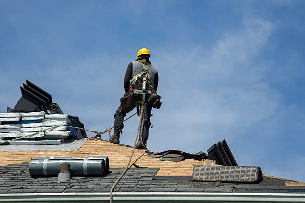 Professional Roofing technician working in Santa Clarita, CA